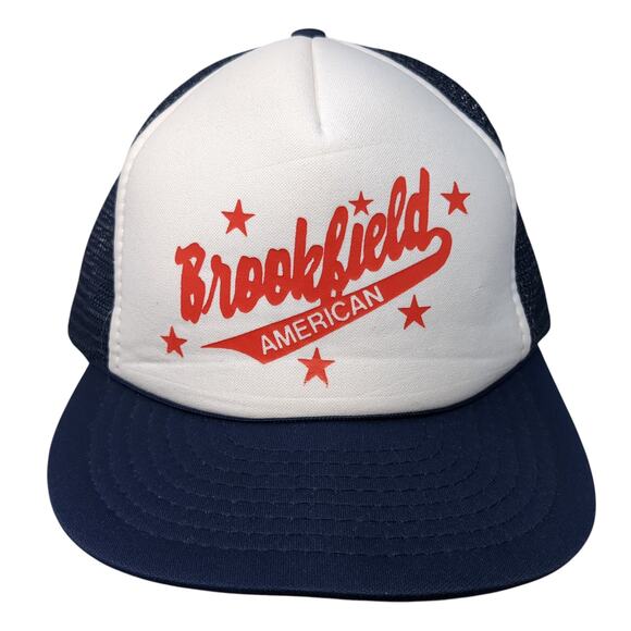 Brookfield American Snapback Rope Trucker Hat Blue One Size Mesh Back - Picture 1 of 9